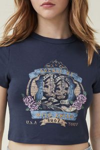 crop <b>top</b> shirt Women Graphic Cotton Crop <b>Top</b> Suitable For Women Fashion women's shirt <b>ladies</b> crop <b>tops</b> latest design - Product Image 5