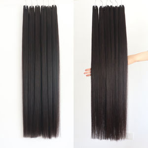 Venta al por mayor de extensiones de cabello indio virgen con cutícula alineada, mechones de cabello humano de trama de Color negro, pelucas con sensación de mano suave de Vietnam - Product Image 2