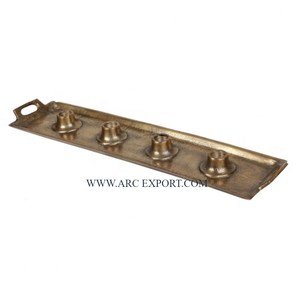 Bougeoir décoratif de table en acier inoxydable Bougeoirs d'intérieur de décoration d'intérieur en argent nouveau look de luxe à vendre - Product Image 3