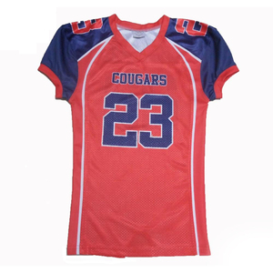 Camiseta de fútbol americano personalizable para hombre, camisetas de equipo de sublimación de manga corta transpirables, uniformes personalizados - Product Image 1