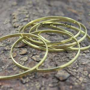 Brazalete de latón crudo de 69mm, brazalete de incrustaciones, brazalete de canal en blanco, pulsera ancha hecha a mano, latón crudo - Product Image 5