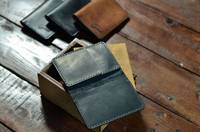 Ensemble porte-cartes de crédit et étiquette de bagage en cuir véritable vintage personnalisé, durable, multifonctionnel, mini porte-cartes professionnel sans fermeture