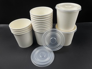 Vietnam-Made <b>Disposable</b> 750ML Specialty Paper <b>Bowls</b> with Plastic Lids for Tableware Cookware & Drinkware - Product Image 2