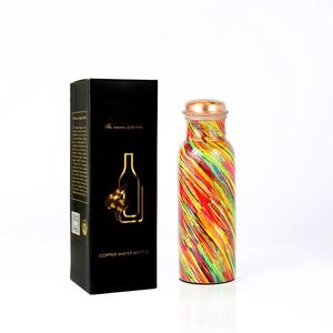 Nouvel arrivage de bouteille d'eau en cuivre imprimé anti-fuite article copperware antibactérien disponible à la vente pour la santé consciente - Product Image 3