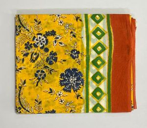 Vente en gros de sarongs paréo d'été de couleur organique imprimés en bloc à la main, teinture végétale naturelle; châles traditionnels en tissu faits à la main - Product Image 4