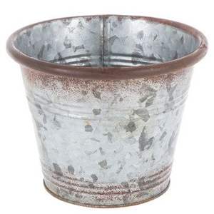 Jardinière galvanisée et Pots au Design à la mode, jardinière Antique avec bordure dorée et poignée pour jardinière de fleurs - Product Image 5