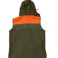 Gilet d'hiver décontracté respirant à capuche pour homme, vert olive, orange, vêtement de travail, chasse, taille personnalisée, sans manches, utilitaire