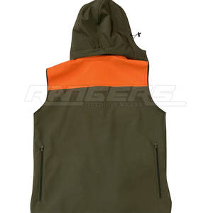 Chaleco de Forro Polar con Capucha para Hombre, Informal, Transpirable, para Invierno, Color Verde Oliva y Naranja, Ropa de Trabajo, Caza, Talla Personalizada, Sin Mangas, Utilitario - Product Image 2