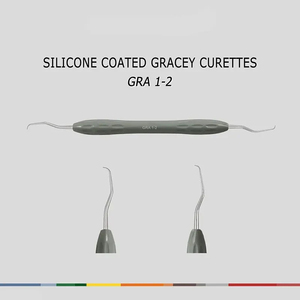 Cureta/Scaler Dental Gracey 1/2 Manual Reutilizable con Mango Ergonómico de Silicona, Afilado, Certificado CE y Aprobado por ISO 13485-2016 - Product Image 1