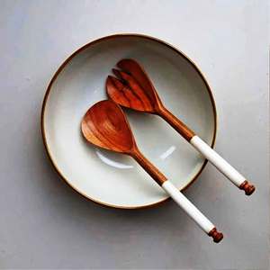 Utensilios para Ensalada Modernos de 11 Pulgadas Recubiertos de Resina Ecológica, Aptos para Lavavajillas, Hechos en India, Más Vendidos - Product Image 2