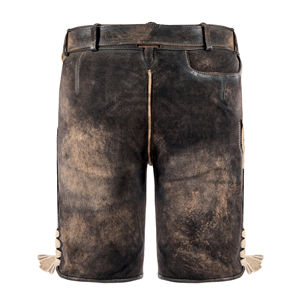 Pur cuir véritable allemand hommes Lederhosen Shorts Trachten bavarois peau de vache daim cuir court broderie personnalisée sur court - Product Image 4