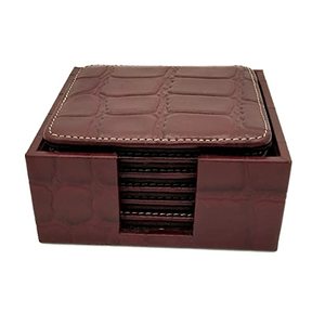 Wholesale Bulk Modern Luxury Round Leather Coaster Latest Design Wedding High Quality Table Top Kitchenware Dinnerware <b>Mats</b> Pads - Product Image 5