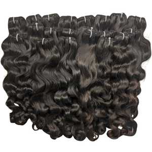 Extensions de cheveux vierges alignées sur les cuticules du temple indien 8-30 pouces Perruque crépue lâche à boucles profondes avec fermeture à lacet Cheveux humains bruts - Product Image 2