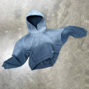 Sweat à capuche polaire pour homme, 100% coton épais, coupe oversize, écologique, respirant, séchage rapide, avec poche, impression numérique, hiver - Product Image 4