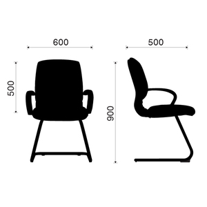 Chaise ergonomique moderne à genouillères avec accoudoirs fixes pour les réunions - Product Image 6