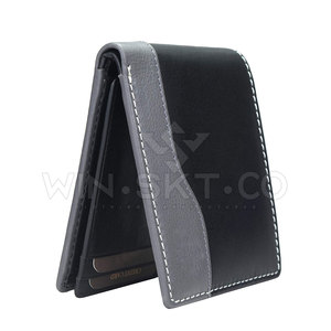 Portefeuilles en cuir écologiques de haute qualité fabriqués au Pakistan, à fermeture ouverte, de petite longueur, pour hommes - Tailles et couleurs personnalisables - Product Image 2