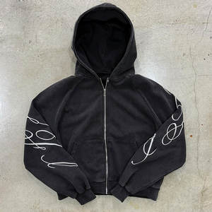 Poids lourd hommes broderie Boxy épais coton sweats à capuche vêtements fabricants essentiels 500 Gsm personnalisé sweats à capuche surdimensionnés - Product Image 4