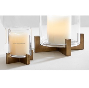 Great Design Metal/Glass Gold Brooks Cross <b>Hurricanes</b> <b>Candle</b> Holder for Home Wedding or Christmas Table Decoration - Product Image 6