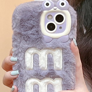 Nuove Custodie per <span class=keywords><strong>iPhone</strong></span> 16 Pro Max: Le Più Popolari del Momento, in Peluche Invernale, con Ricamo a Nuvola Cartone Animato e Fiocco Bianco Rosa - Product Image 5
