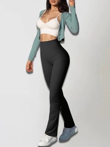 Pantalones de Yoga para gimnasio para mujer, mallas de cintura alta con sensación de desnudo, pantalones de ciclismo para correr, pantalones de Yoga elásticos transpirables para deportes sin costuras - Product Image 2