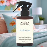 Spray désodorisant d'ambiance au parfum de linge frais, à base d'huile essentielle, prix d'usine, longue durée, étiquette personnalisée, flacon en plastique