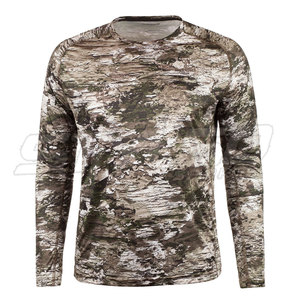 Camiseta de manga larga de camuflaje personalizada OEM de punto ligero de secado rápido nuevo diseño hecho de poliéster/algodón - Product Image 1