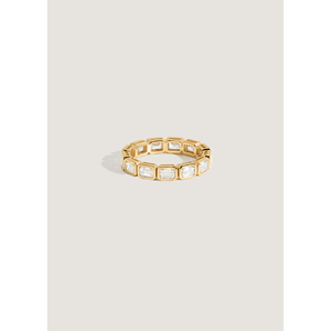 Anillo con Bisel de Esmeralda y Diamantes Marianna - Product Image 1