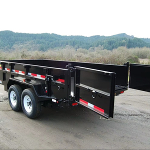 Remorques de ferme à double essieu pour l'agriculture Remorque de camion à benne basculante hydraulique en alliage d'aluminium de type semi-remorque à vendre - Product Image 1