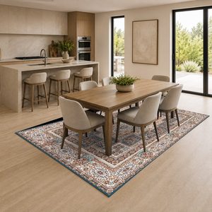 <b>RUGS</b> DEPOT LXDP-0931 Wholesale Terracotta Gold Modern Vintage Digital Printed Machine Washable Chenille Area <b>Rug</b> <b>Non</b> <b>Slip</b> - Product Image 4