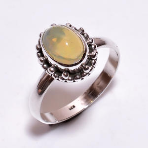 แหวนเงินสเตอร์ลิง925ทำด้วยมือโอปอลเอธิโอเปียอัญมณีธรรมชาติเครื่องประดับแบบกำหนดเองขายส่ง - Product Image 3