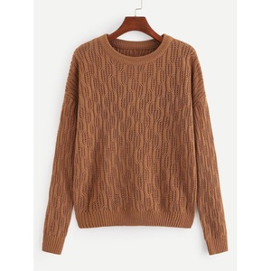 Pull en tricot personnalisé Pull de créateur Pull en tricot Pull d'hiver Col rond Pull en tricot de coton surdimensionné personnalisé Exportation de BD - Product Image 5
