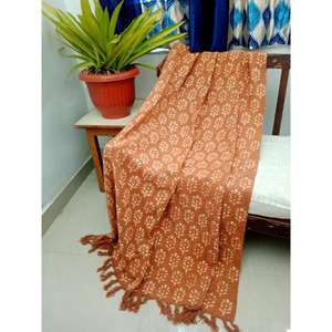 Venta al por mayor 45 \ "x 70 \" respetuoso con el medio ambiente 100% algodón TNT tela manta bloque de mano impresión para la decoración del hogar decoración de la sala de estar - Product Image 3