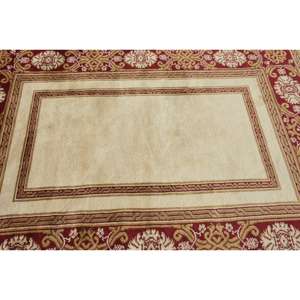 Alfombra Turca Vintage de 5.3x8.4 pies, Alfombra Grande, Alfombra de Lana con Diseño Floral Rojo Beige - Product Image 4