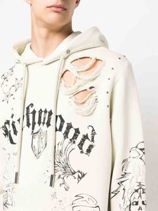 Sweat à capuche unisexe en coton, coupe classique, style grunge, délavé à l'acide, imperméable, pour l'hiver - Product Image 3