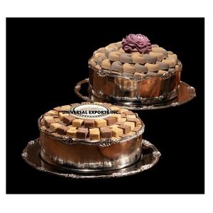 Tazón de Chocolate de Metal con Diseño de Rosa, Decorativo, Hecho a Mano, Clásico y Elegante, Nuevo - Product Image 1