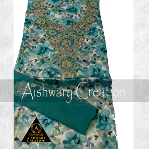 Chất Lượng Cao Hoa Thêu Hồi Giáo Mukhawar Abaya Thiết Lập Cho Phụ Nữ Mềm Poplin Cotton Jalabiya khiêm tốn Ramadan Ăn Mặc - Product Image 2