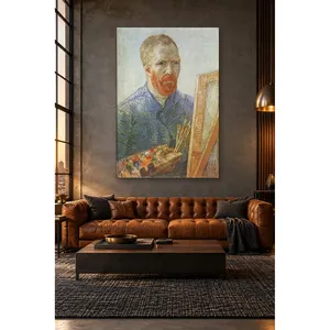 Impression sur toile de l'autoportrait de Van Gogh à l'étable - Product Image 3