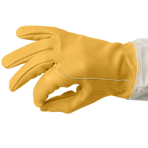 Guantes de apicultor Piel de oveja Cuero a prueba de picaduras Guantes largos de lona Honey Bee Guantes de trabajo de seguridad - Product Image 4