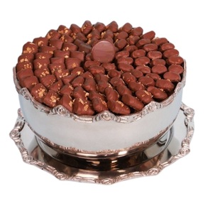 Bol à chocolat élégant Dessert Display Sweet Holder Bol décoratif vert sur pied Luxe parfait pour les occasions spéciales et les événements - Product Image 2