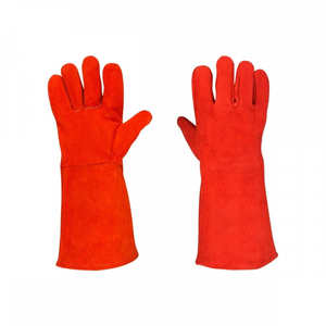 Guantes de Soldadura Resistentes al Calor, Guantes de Soldador de Cuero Vacuno de Alta Resistencia con Aislamiento de Lámina de Aluminio para Soldadura TIG MIG - Product Image 1