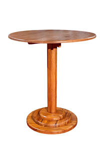 Vente à chaud de meubles de salon de combinaison de table de piédestal ronde en chêne blanc solide pour un usage domestique - Product Image 2