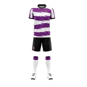 Uniforme de fútbol transpirable Anti-UV de secado rápido personalizado conjunto 100% poliéster sublimación Jersey pantalones cortos con nombre del club - Product Image 5