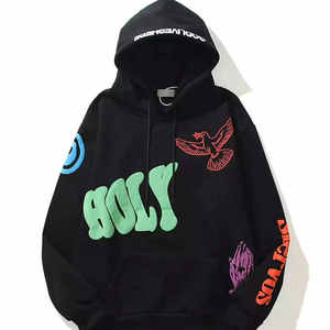 Sudadera con capucha de algodón 100% de alta calidad para hombre, jersey de peso pesado, sudaderas con capucha en blanco, sudaderas con capucha Unisex de lana con estampado personalizado - Product Image 1
