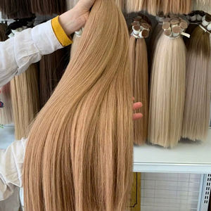 Venta al por mayor de extensiones de cabello humano Remy vietnamita marrón claro a granel de alta fuente virgen estilo recto máquina de trenzado de trama Doble - Product Image 2