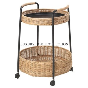 Muebles para el hogar y el hotel, mesa de ratán, sala de estar y almacén, mesa de consola decorativa de gran tamaño de 2 niveles, precio competitivo - Product Image 2