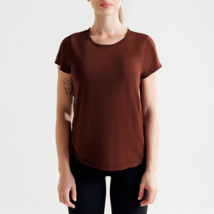 Fabricantes de camisetas de algodón para mujeres, tops casuales con estilo, proveedores de moda, venta al por mayor, fabricantes de ropa de uso diario OEM - Product Image 4