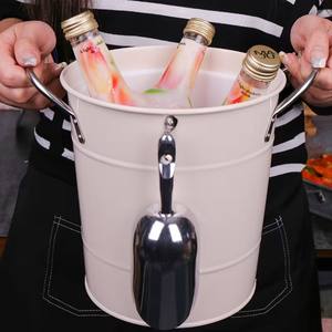 Elegant Stainless Steel <b>Ice</b> <b>Bucket</b> <b>with</b> <b>Lid</b> Scoop Holder Dual Handles Durable Insulated Design Perfect for Home Bar Parties - Product Image 2