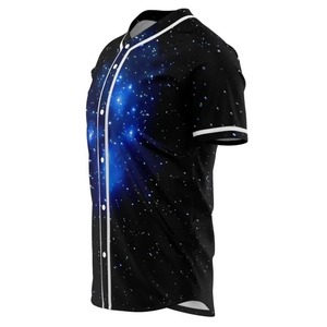 Venta al por mayor de camisetas de béisbol con botones delanteros completos precios de fábrica personalizado juvenil se desvanecen béisbol Jersey poliéster cómodo - Product Image 3