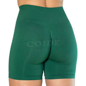 Taille haute Fitness Lounge Wear Logo personnalisé Femmes Booty Shorts En Gros Femmes Booty Shorts Sexy - Product Image 2