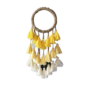 Tela de color macramé colgante de pared decoración del hogar atrapasueños hecho a mano nuevo adorno artesanal diferente variedad decoración de pared - Product Image 6